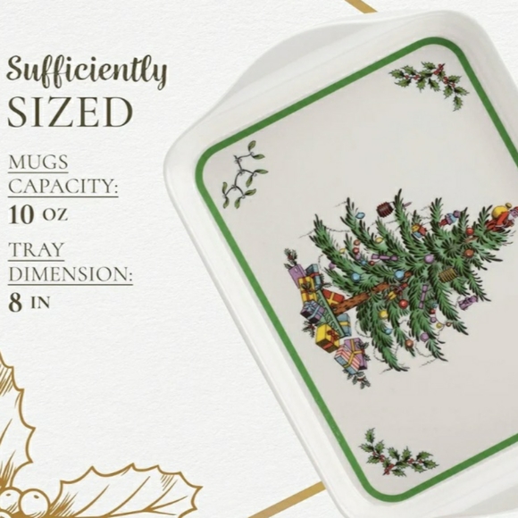 Spode Christmas tree Nutcracker Mugs & Tray 3 piece set-Good for Christmas gift - Picture 5 of 5